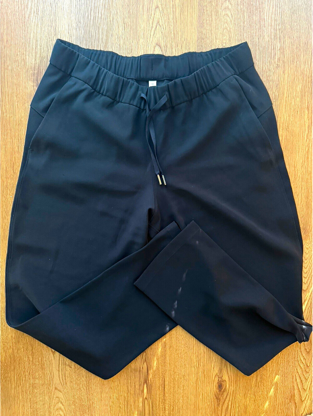 Lululemon On The Fly Pants Women’s Size 12 Black Stretch Pull On Drawstring